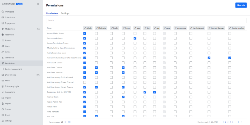 Интерфейс Rocket.Chat